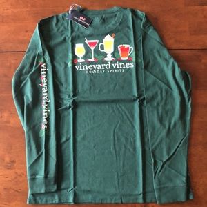 Vineyard Vines Men’s Large Long-sleeved Green Cotton Tee